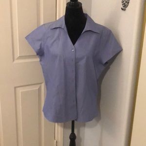 Purple short sleeve blouse